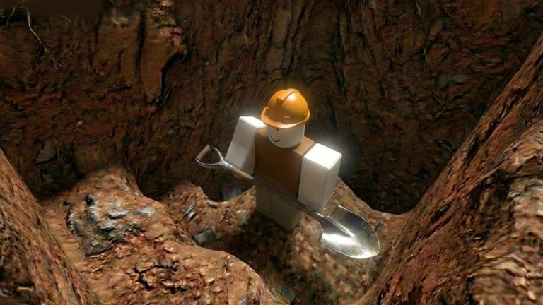 Just Dig It Roblox thumbnail — dig relics before the world collapses